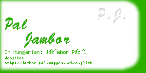 pal jambor business card